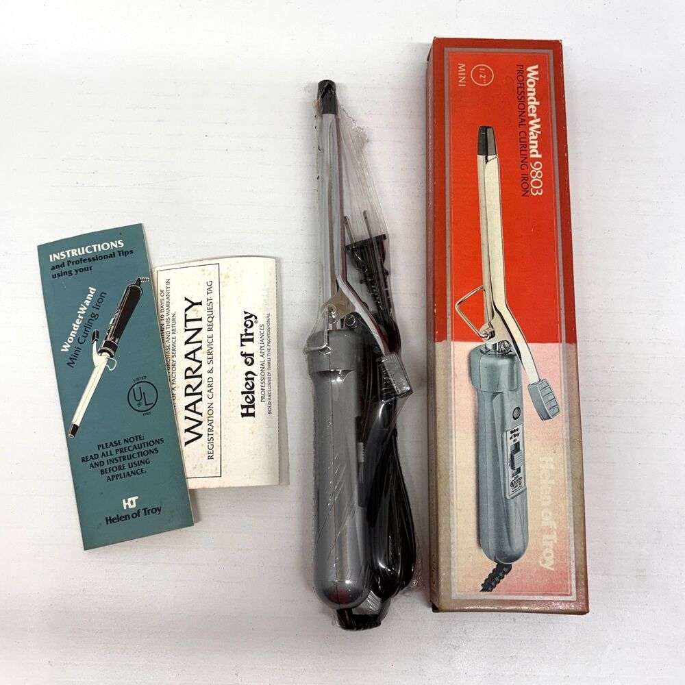 Helen of Troy WonderWand 9803 Professional Curling Iron 1/2 Inch Barrel NOS NIB